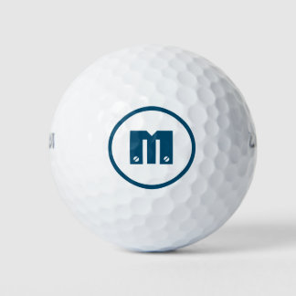 Blue Monogrammed Golf Balls
