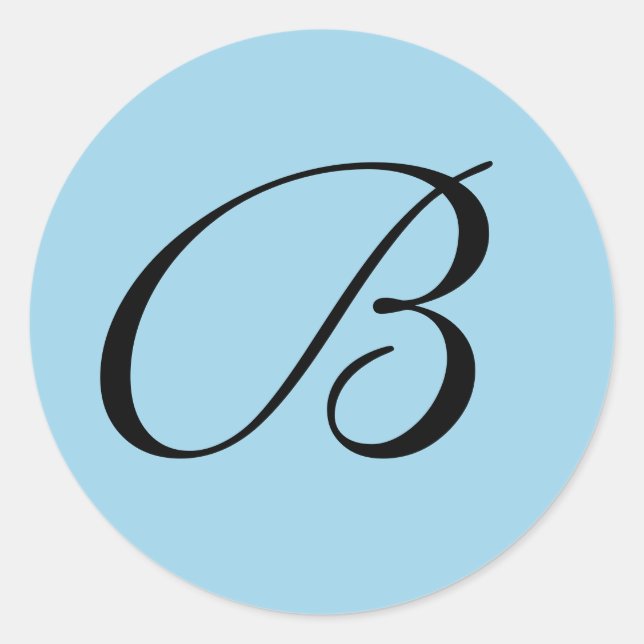 Blue Monogrammed Initial Envelope Seals (Front)