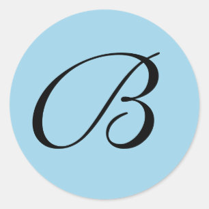 Blue Monogrammed Initial Envelope Seals