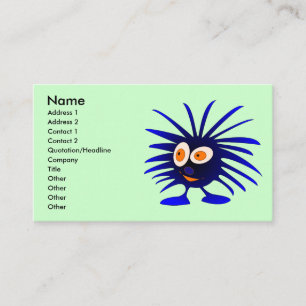 Blue monster business card