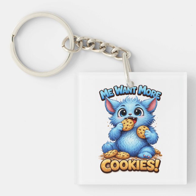 Blue Monster Key Ring (Front)