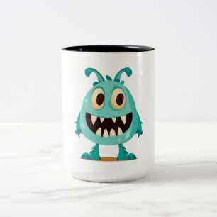 Blue/monster/kid/halloween Two-Tone coffee mug