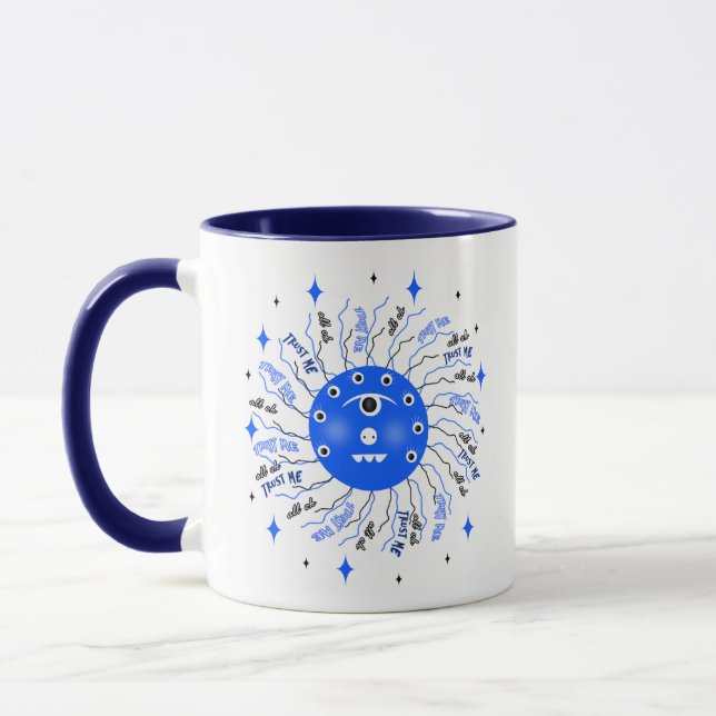 Blue monster mug (Left)