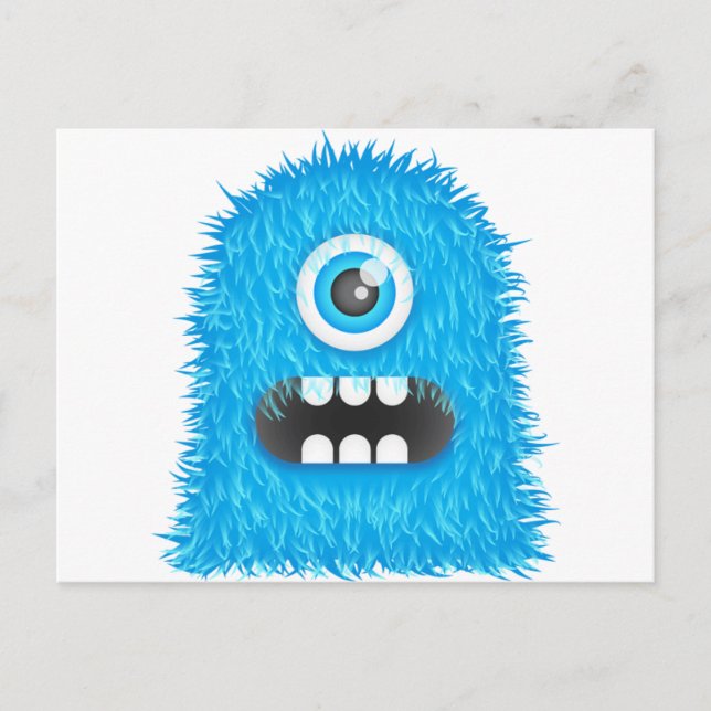 Blue Monster Postcard (Front)