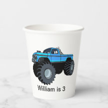 Blue Monster Truck Personalised Birthday