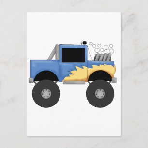 Blue Monster Truck Tshirts and Gifts Postcard