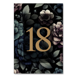 Blue Moody Floral Table 18 Number