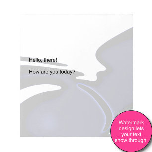 Blue Moon: Abstract Blue, White & Black Notepad