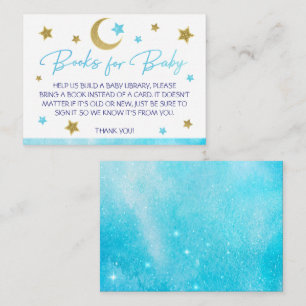 Blue Moon and Stars Baby Boy Books For Baby Card