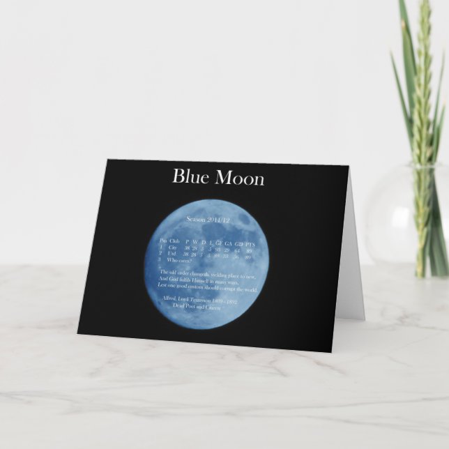 Blue Moon Birthday Card (Front)