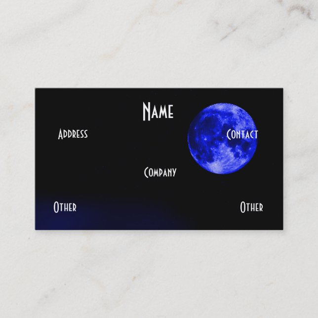 Blue Moon Business Card (Front)