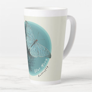 Blue Moon Butterfly Latte Mug