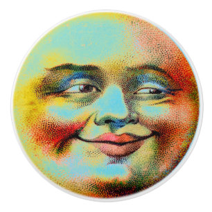 Blue Moon Ceramic Knob