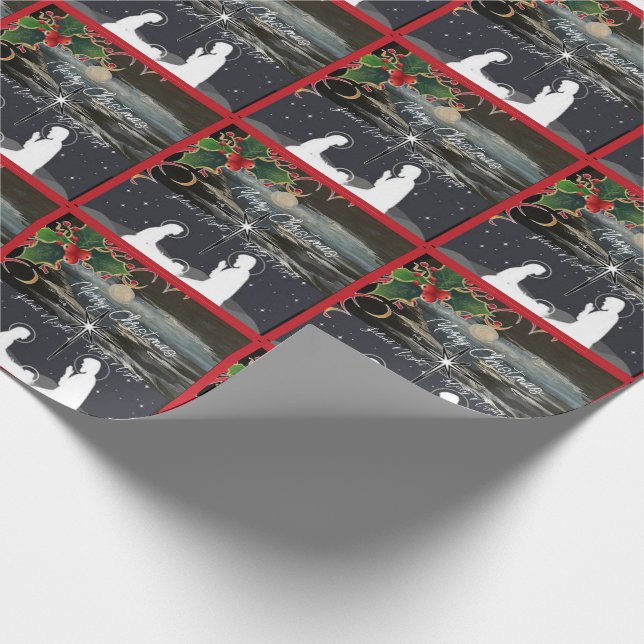Blue Moon Christmas Nativity Gift Wrap (Corner)