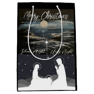 Blue Moon Christmas Nativity Medium Gift Bag