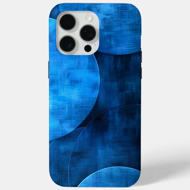 Blue Moon Circles Case-Mate iPhone Case (Back)