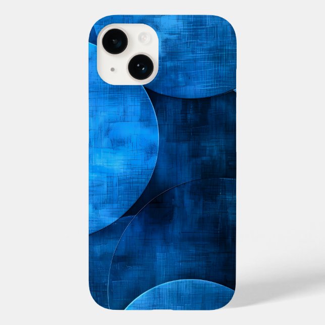 Blue Moon Circles Case-Mate iPhone Case (Back)