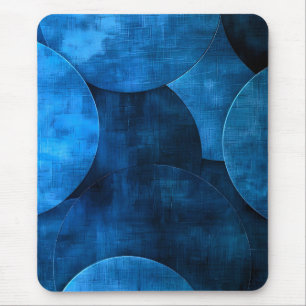 Blue Moon Circles Mouse Pad