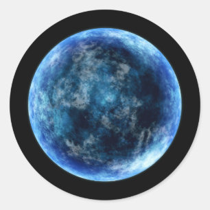 blue moon classic round sticker