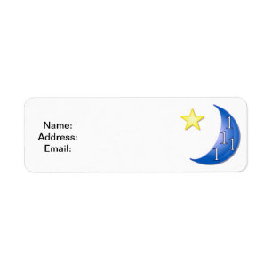 Blue Moon Customisable Return Address Label