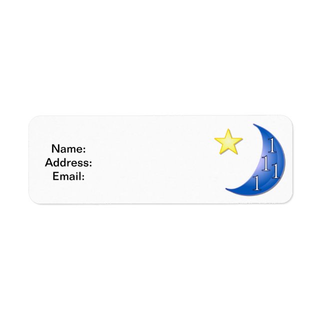 Blue Moon Customisable Return Address Label (Front)