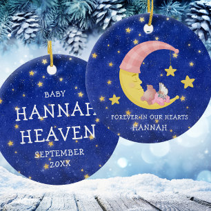 Blue Moon Daughter Memorial Baby Girl Christmas Ce Ceramic Ornament
