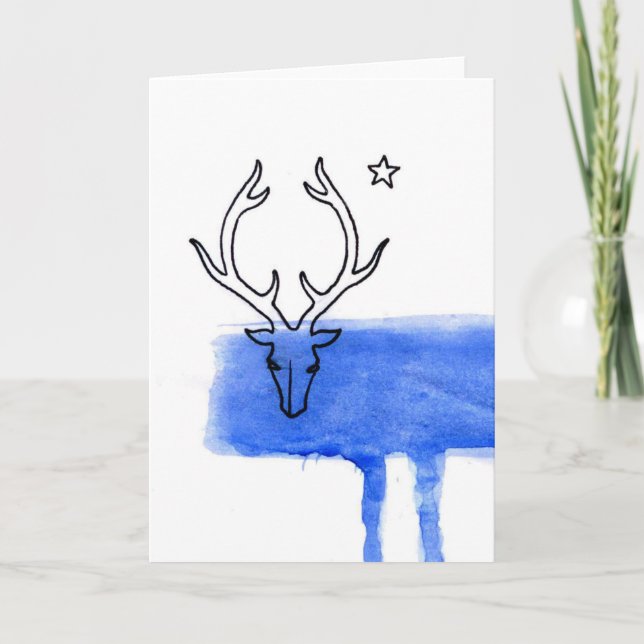 Blue Moon Deer Card (Front)