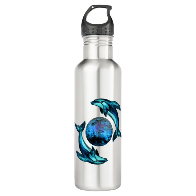 Blue Moon Dolphins 710 Ml Water Bottle (Front)