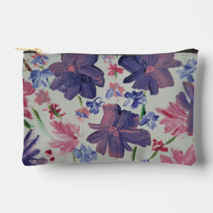 Blue Moon Floral Accessory Pouch