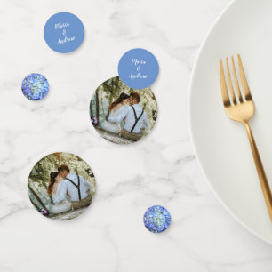 Blue Moon Floral Hydrangea Custom Wedding Confetti