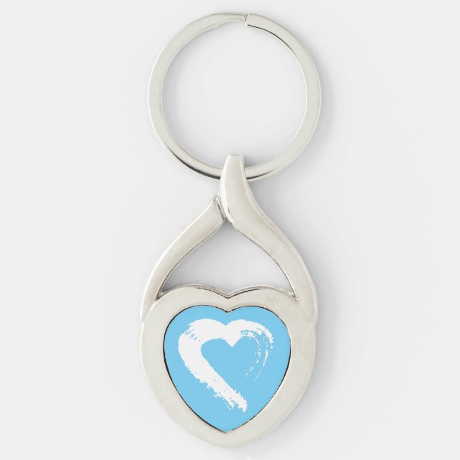 Blue Moon Heart Keychain (Front)