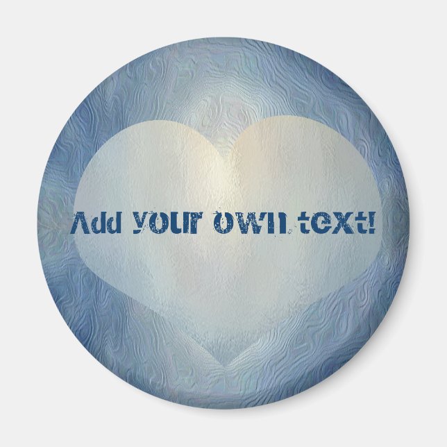 Blue moon heart magnet (Front)