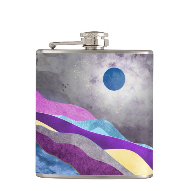 Blue Moon Hip Flask (Front)