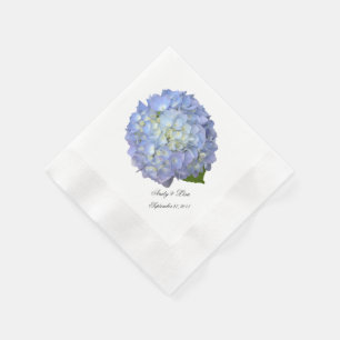 Blue Moon Hydrangea Custom Wedding Napkin
