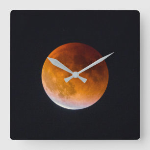 Blue Moon Lunar Eclipse   Washington State Square Wall Clock