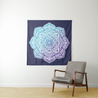 Blue Moon Mandala Tapestry