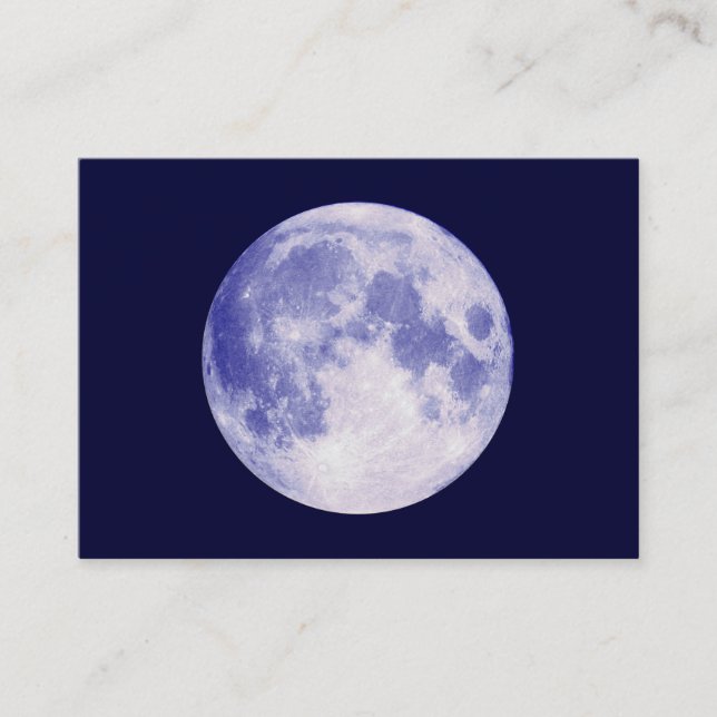 Blue Moon, Mini Photo Business Card (Front)