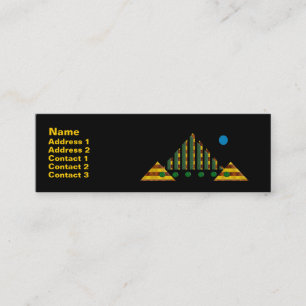 Blue Moon Over Pyramids Mini Business Card
