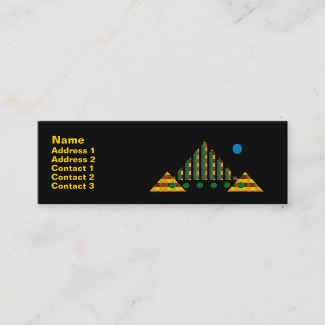 Blue Moon Over Pyramids Mini Business Card (Front)