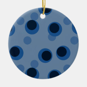 Blue Moon Rings Ceramic Ornament