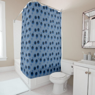 Blue Moon Rings Shower Curtain