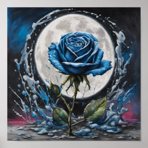 Blue Moon-Rose Poster