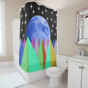Blue Moon Shower Curtain