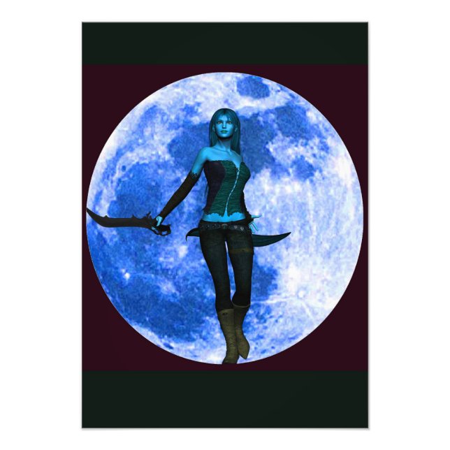 Blue Moon Warrior Photo Print (Front)