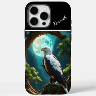 Blue Moonlit River with Eagle iPhone 16 Pro Max Case