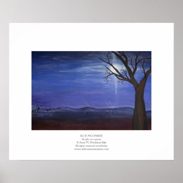Blue Moonrise Poster (Front)