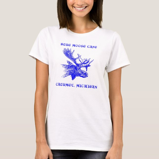 BLUE MOOSE HEAD SHIRT ~ EZ TO CUSTOMIZE! (Front)