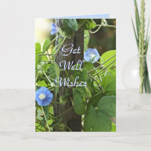 Blue Morning Glories- customise any occasion Card