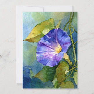 Blue Morning Glories Save The Date