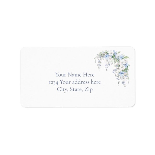 Blue Morning Glory Address Label (Front)